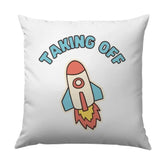 Rocket Pillow, Taking Off Pillow, Space Pillow, Kids Room Decor, Nursery Pillow, Astronaut Gift, Rocket Ship Pillow, Outer Space Theme - Tawshia